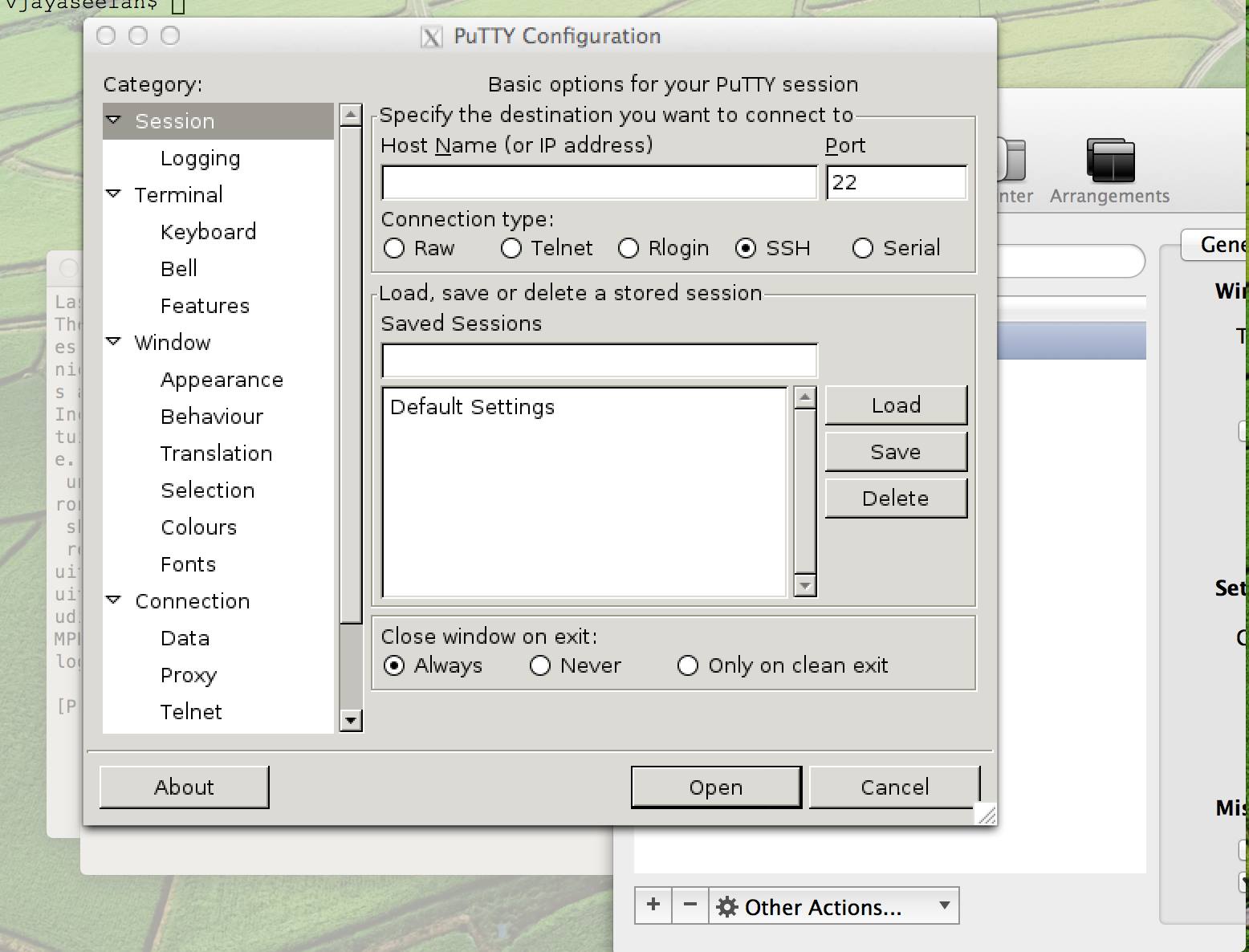 putty equivilent for mac